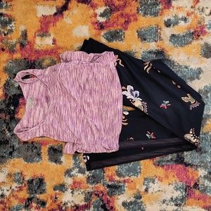 XS/S Athleta Bundle Floral Athleisure Sporty
